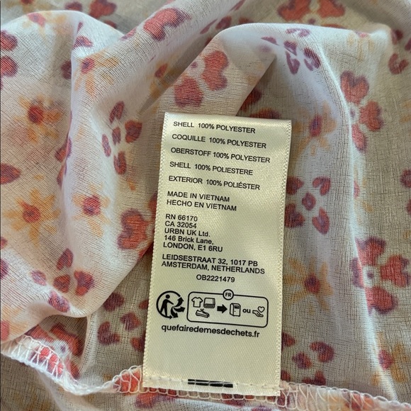 Free People Fearless Tank Top Ivory Print Floral Size Small NWT Boho Festival - Picture 8 of 9